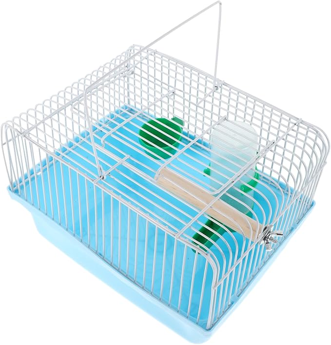DECHOUS Bird Travel Cage: Portable Parrot Carrier with Water Feeder Small Birdcage with Wood Perch Stand and Food Tray for Parakeets and Lovebirds