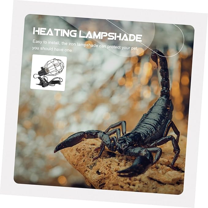 DOITOOL 1pc Reptile Lamp Cover Scald for Heating Reptiles Sturdy Clamp Fixture for Ceramic Bulbs Night Lamps Safe Convenient Accessory for Terrariums