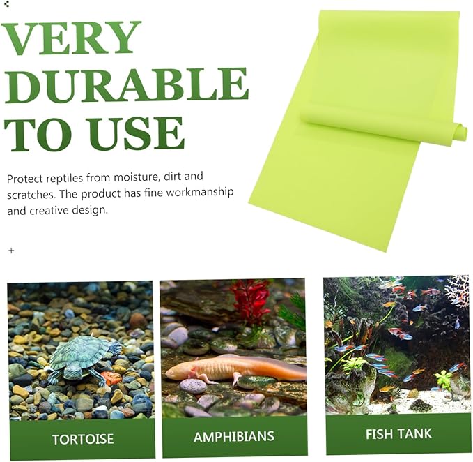 GANAZONO 2pcs Reptile Floor Mat Easy- Terrarium Bedding for Snakes Lizards and Tortoises Non-Absorbent Comfortable Design