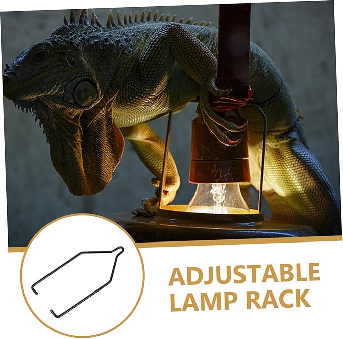 TEHAUX Reptile Lamp Stand for Heating Lamps Stable Base Compatible Various Fixtures for Reptiles and Secure Design for Optimal Comfort