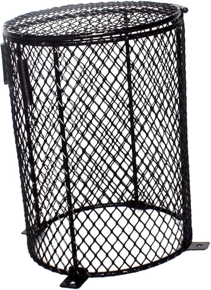 Pet Reptile Scald Lamp Shade Round Heating Guard for Daytime Light Protects Reptiles and Poultry Easy Installation for Terrarium and Amphibian Care Black