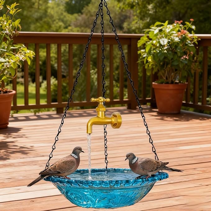 Adjustable Water Flows Outdoor Bird Feeder USB Power Easy Setups Bird Water Drinker Ideal for Garden Use Garden Decorations Outdoor