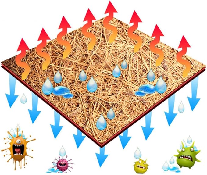 2pcs Natural Coconut Fiber Reptile Mat Breathable Tortiose Pet Bedding Liner Brown Coir Substrate for Terrarium Habitat
