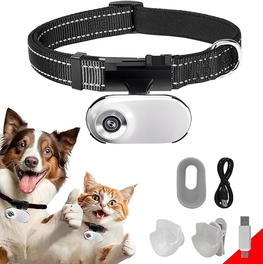 ehomful HD 1080P Cat Camera Collar with Video Record, Mini Small Sports Video Cameras, Body Cam Outdoor/Inoor No WiFi, Unique Pet Supplies Gift for pet Owners, Dog Moms, cat dads, Ideal Gift