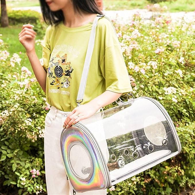 Flight Cage Lightweight Bird Carrier Backpack,Breathable Parrot Transport Travel Bag Go Out Backpack for Small Animals Bird Cage