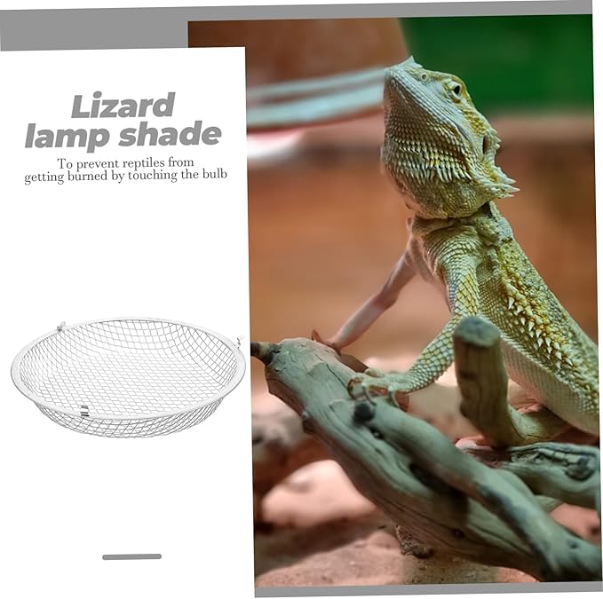 Garneck Scalding Mesh Cover for Reptile Heat Lamp Pet Cage Shade Heat Light for Reptiles Flukers