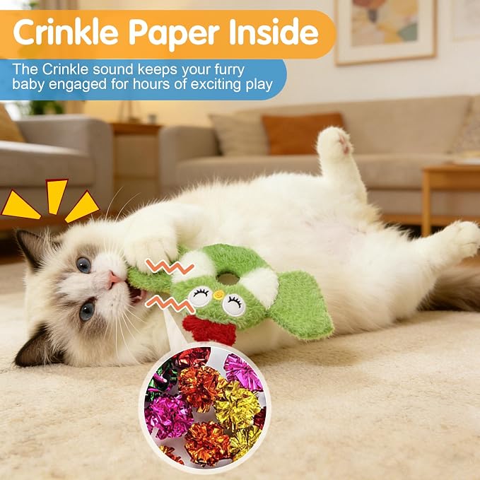 ETEKYER Catnip Toys Bird, Cat Toys for Indoor Cats, 3 Pack, 8.66 Inches - Image 3