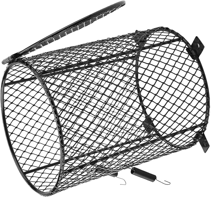 Reptile Anti-Scald Lamp, Mesh Cover, Durable Heating Shade for Ceramic Bulb Day and Night, Suitable for Reptile Owners (Round)