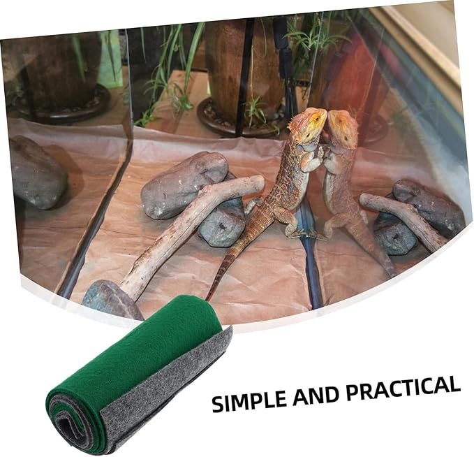 BESPORTBLE Reptile Carpet 4pcs Substrate for Reptile Tank Lizard Snake Turtle Gecko Bedding Mats
