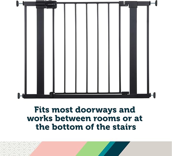 Safety 1st Easy Install 28'' Walk Thru Gate, Fits Between 29'' and 38'', Black, 1-Pack,(GA105CBLK)