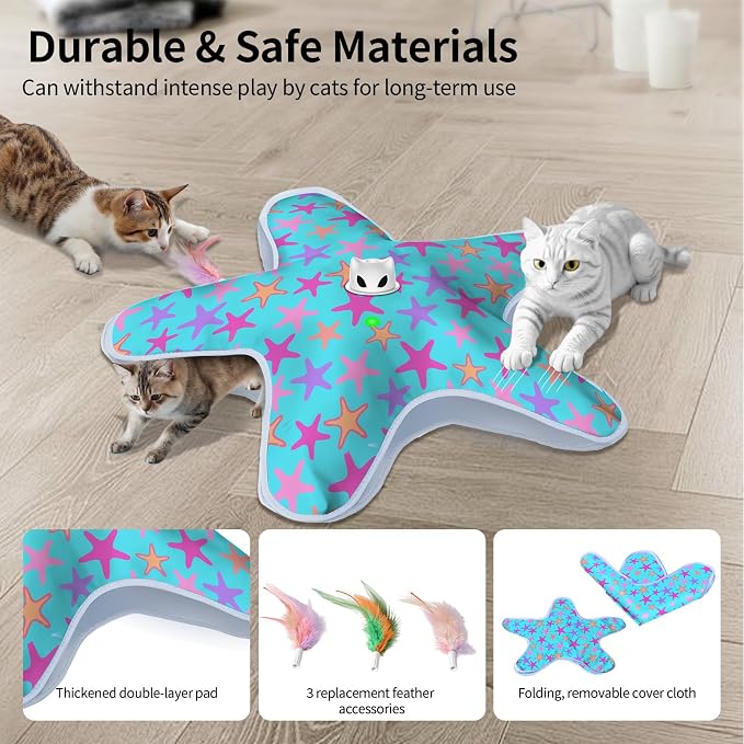Interactive Cat Toys for Indoor Cats with Moving Concealed Feathers - Image 4