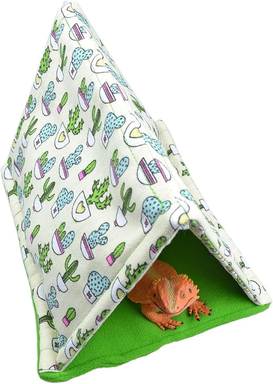 Reptile Sleeping Bed Bearded Dragon Tent Hide Habitat Shelter for Lizard Bearded Dragon Leopard Gecko