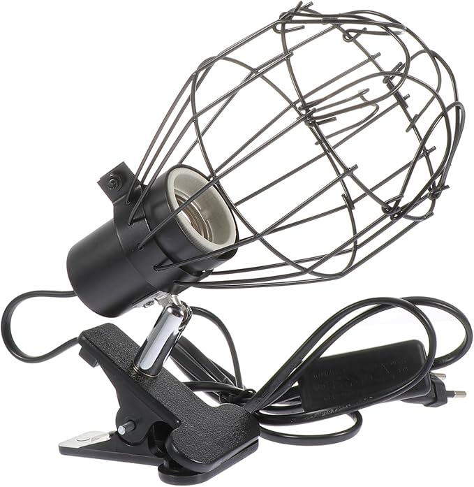 Totority 1pc Hollow Reptile Lamp Shade Heating Fixture for Reptile Terrarium Compatible Efficient Heat Dissipation Use Various Bulbs