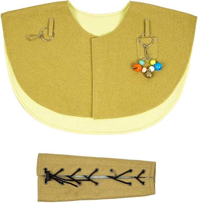 Pet Bird Shoulder Poop Protector and Protective Anti-Scratch Arm Guard Set, Anti-Bite Shoulder Pad Diaper Shawl for Parrot Macaw African Budgies Parakeet Agapornis Fischeri Cockatiel Lovebird