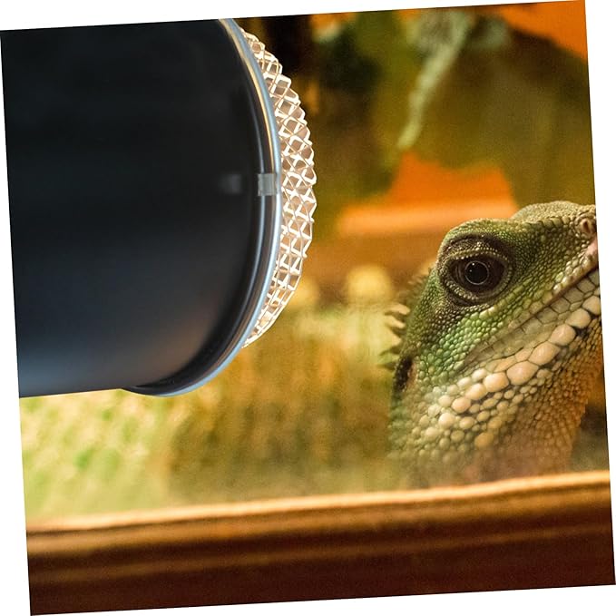 FRCOLOR 2pcs Reptile Heat Lamp Mesh Cover Protective Shade for Reptile Box Easy to Install for Basking Turtles and Lizards Safe and Practical Heating