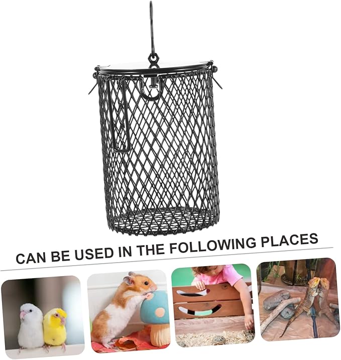 Reptile Heating Lamp Shade Cover for Turtle Lizard and Parrot Cages Efficient Heat Dissipation Essential for