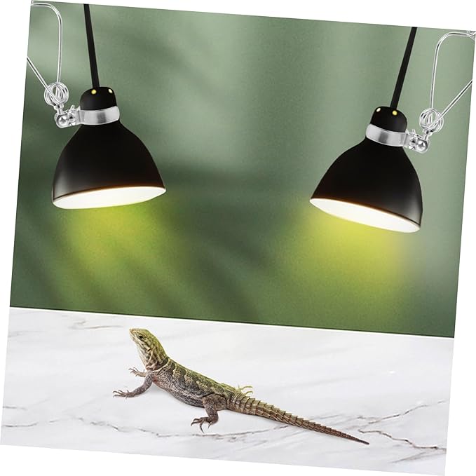 balacoo 1set Reptile Lamp Stand Clamp Turtle Gecko Adjustable Basking Heat Reptiles Dome Clamp Lamp Holder Fixture Lamp Lamp Holder Lizard Silver 2pcs