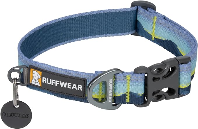 Ruffwear, Crag Dog Collar, Stylish Adventure Collar with Premium Reflective Design, Quick Release Buckle, Lightweight All-Day Comfort, Alpine Dawn, 14"-20"