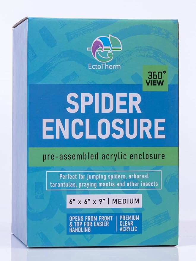 EctoTherm Jumping Spider Enclosure - for Habitat, Terrarium Kit and Arboreal Tarantula Enclosure