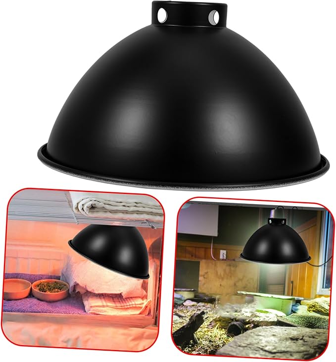 STOBAZA Reptile Lamp Cover Reflector Dome Shade for Optimal Light Utilization Insulated Design Reduces Energy Consumption Easy Installation for Reptile Tank Accessories