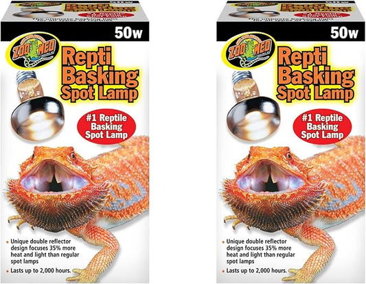 Zoomed Repti Basking Spot Lamp 50 Watts (Pack of 2)