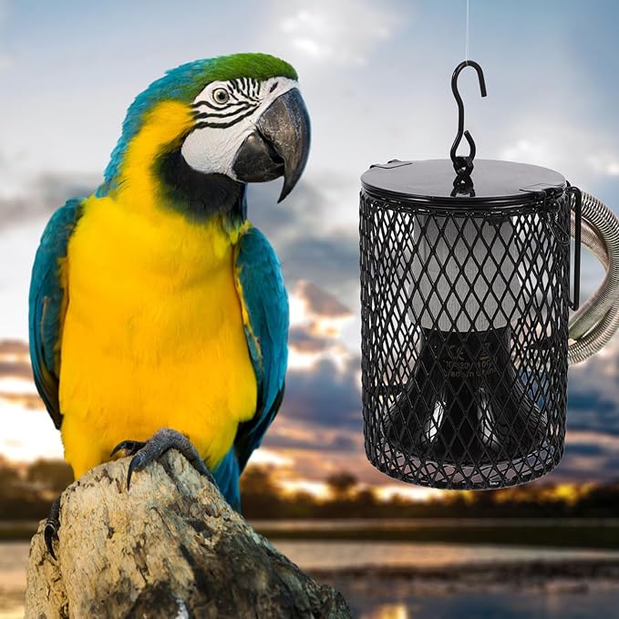 1set Reptile Heating Lamp Holder Lampshade for Heat Preservation Pet Enclosures for Turtles Lizards and Other Reptiles Us
