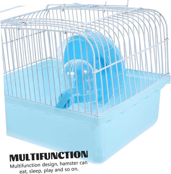 Mikikit Hamster Cage Pet Cage Travel Carry Rat Cage Hamster House Small Pets Supplies Hamster Toy Accessories