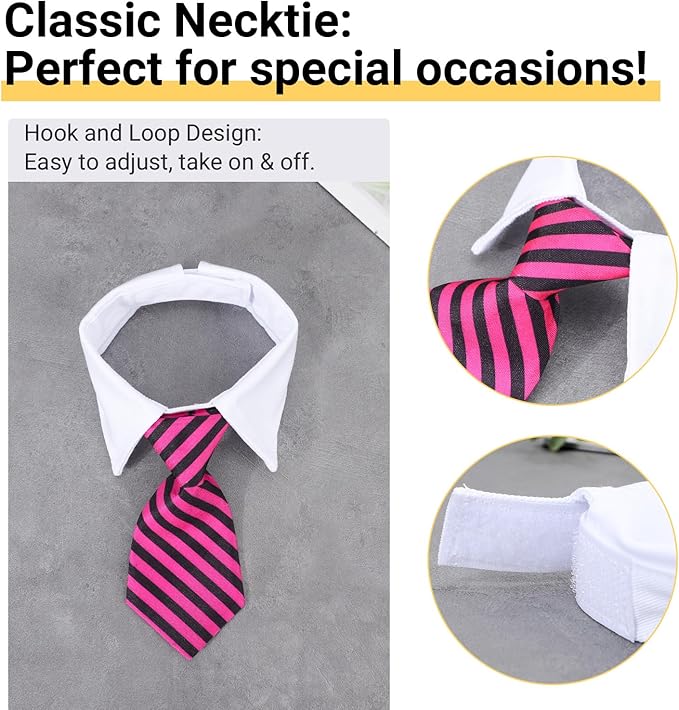 Segarty Cat Ties, 6PCS Pack Pet Tuxedo Costumes for Cats, Small Dogs, Puppy
