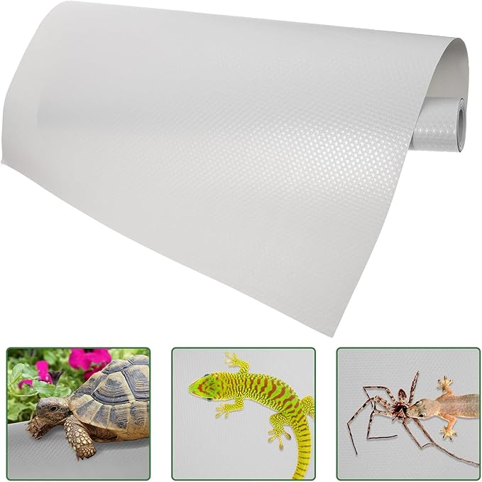 Reptile Terrarium Carpet EVA Mat Soft Breathable Flooring for Snake Tortoise Lizard Bearded Dragon Tank Bedding Liner with Tailored Gray