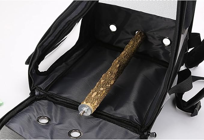 ENGENDER Bird Cage Bird Travel Backpack Bag Light Bird Carrying Bag Pet Bag Lightweight Breathable Transparent Bird Cage Carrier for Outdoor Travel Parakeet Cage(Red)