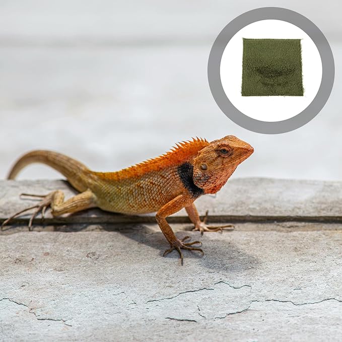 POPETPOP Reptile Carpet Liner Mat for Terrarium Bedding Moisture Retaining Faux Grass Substrate for Snakes Lizards Tortoises and
