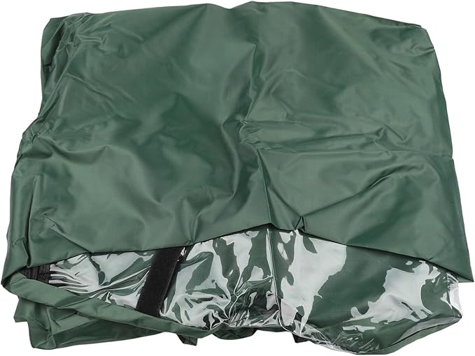 Triangle Rabbit Hutch Cover, Waterproof 210D Oxford Fabric With Adjustable Hem And Zipper, Clear Front For Indoor Outdoor Rabbit Or Guinea Pig Hutch, Green(green 147x52x86cm)