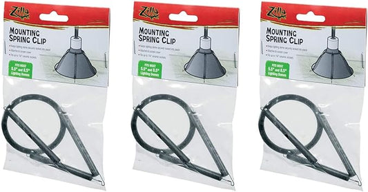 Zilla 3 Pack of Mounting Spring Clips for Reptile Habitat Lighting Domes