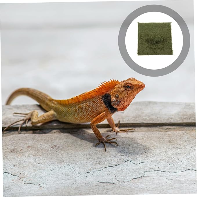 Milisten Reptile Carpet Substrate Liner for Terrarium Moisture Retaining Faux Grass Mat for Amphibians and Tortoises Reptile Bedding for Comfortable Habitat