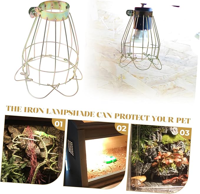 TOYANDONA Reptile Lamp Shade Bulb Guard for Pet Cages Scalding Design Durable Protection Easy Installation Compatible with Boxes Tanks Crawler Box Lampshade