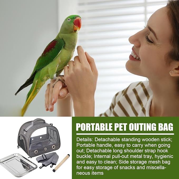 Bird Carrier Travel Cage, Travel Bird Cage | Travel Bag for Bird Cage, Carrier, Small Pet Carrier Bag, Portable Breathable Travel Cage for
