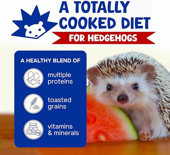 Suncoast Spike's Delite Premium Hedgehog Diet Food - High Energy Protein, Vitamins & Minerals, Natural Cooked Kibble, Complete Nutrition for Baby, Growing & Breeding Hedgehogs - 1.5 lbs