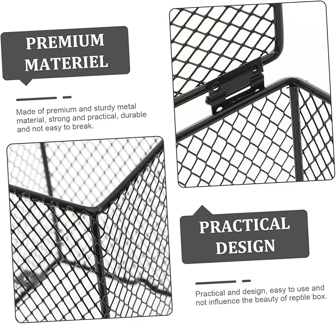 GALPADA Reptile Heat Lamp Mesh Cover Lampshade for Bird Cage Reptile Box Protects Pets from Burns Easy to Install for Turtles Lizards and Birds