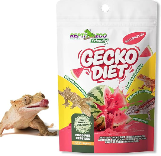 Gecko Food, Fruit Mix Insects Gecko Diet with Watermelon 2 oz