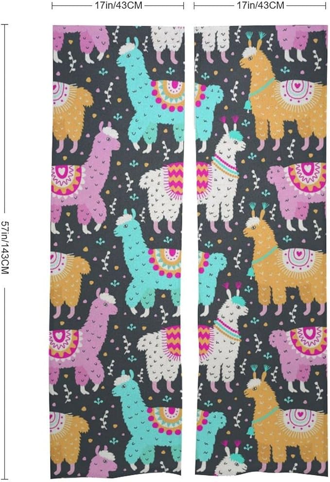 Llama Alpaca Light Blocking Door Curtain, Suitable for Bedroom Entrance