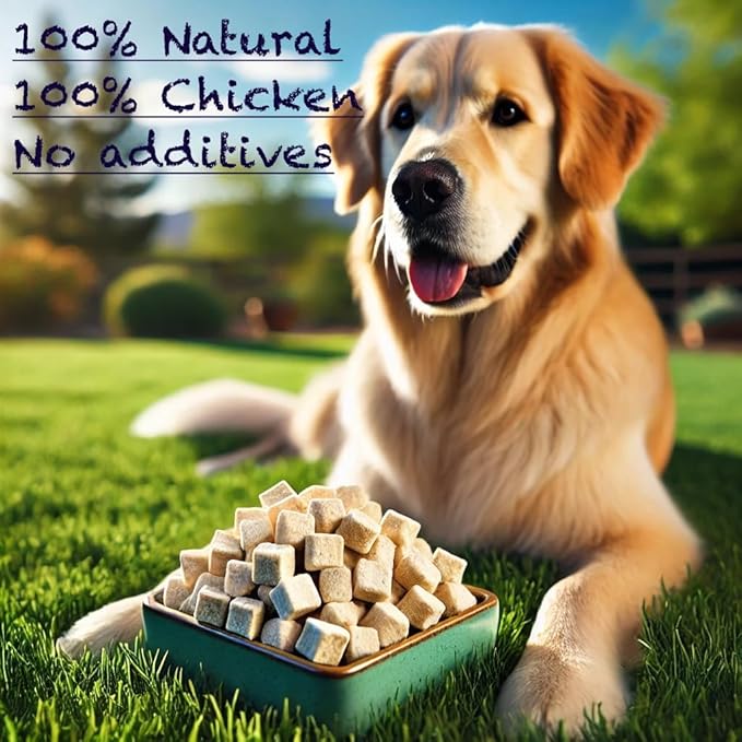 Freeze Dried pet Treats (5oz, Chicken) Thoughtfully Crafted to Satisfy Multiple Types of Animal Companions.