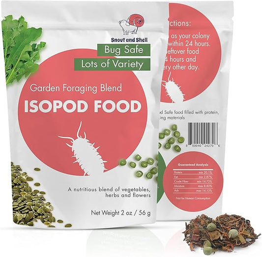 Snout and Shell Garden Foraging Isopod Food – Natural Blend
