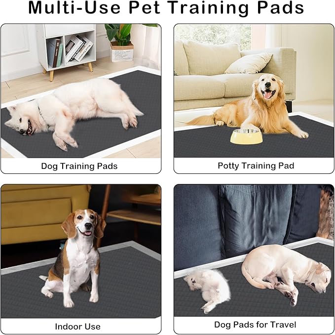 ELEGX Extra Large 48"x36" 40 Pcs Odor-Control Super Absorbency Charcoal Pee Pads for Dogs,Leak-Proof Pet Training Pee Pads,Thicken Disposable Potty Pads Puppy Training Pads for Cats Rabbits