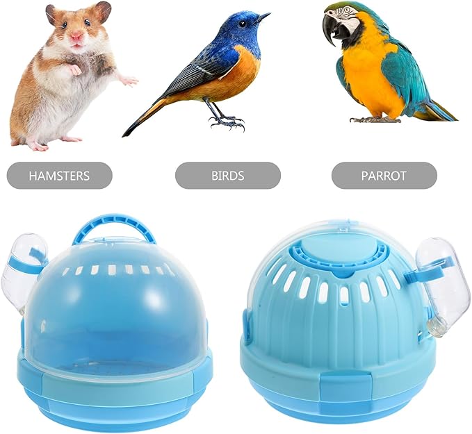 MERRYHAPY Portable Parrot Travel Cage with Shape, Lightweight Handheld Pet Bird Carrier with Galvanized Mesh Pad, Suitable for Budgerigar and Small Birds Outdoor Use