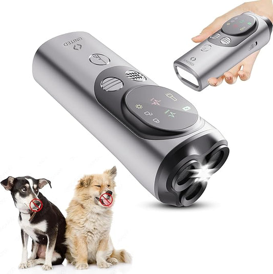 Dog Bark Deterrent Devices, 3X Ultrasonic Anti Barking Device for Dogs, Dog Training & Behavior aids Up to 50 FT Range, Safe & Effective Bark Deterrent, Training Tools with LED Flashlight & HD Display