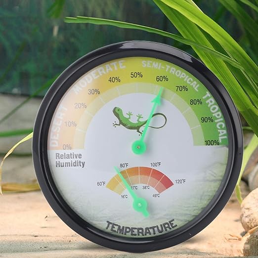 Thermometer Hygrometer Indoor Thermometers Dial High Precise Pointer Type Mechanical Temperature and Humidity for Reptile Pet