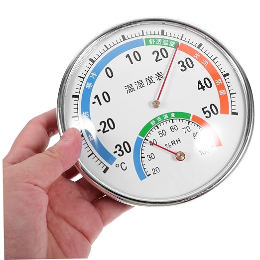 Reptile Terrarium Thermohygrometer Dial Temp Humidity Gauge for Tanks Easy to Read Space-Saving
