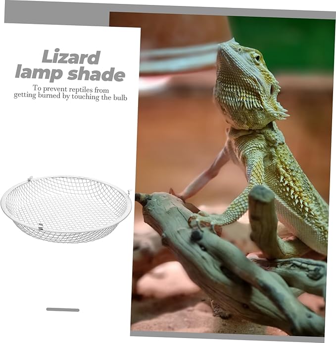 COLLBATH Reptile Heat Lamp Shade Durable Scald Lampshade for Reptile Tanks Easy to Install High Strength Material Compact Design for Pet Safety and Practicality