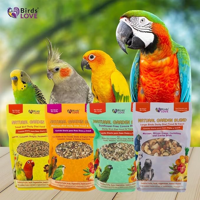 Birds LOVE All Natural Garden Blend Bird Food for Parrots 6lb