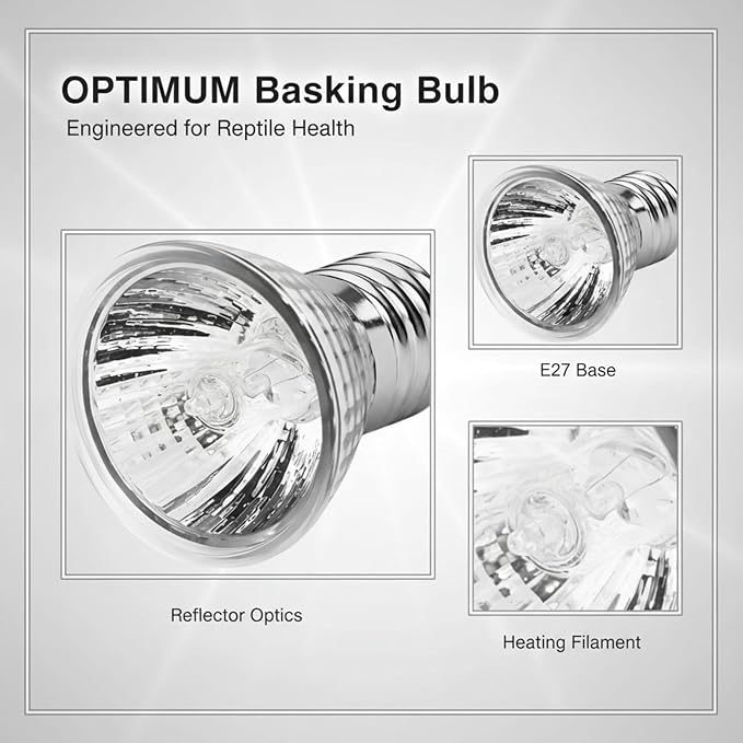 2 Pcs Basking Light Bulb for Turtle, 50W Uva Uvb Bulbs, Reptile Heat Bulb, Calcium Absorption, Pet Heating Suitable for Chicken Coop Brooding and Physical Therapy
